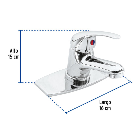 Monomando lavabo cromo, AQUA