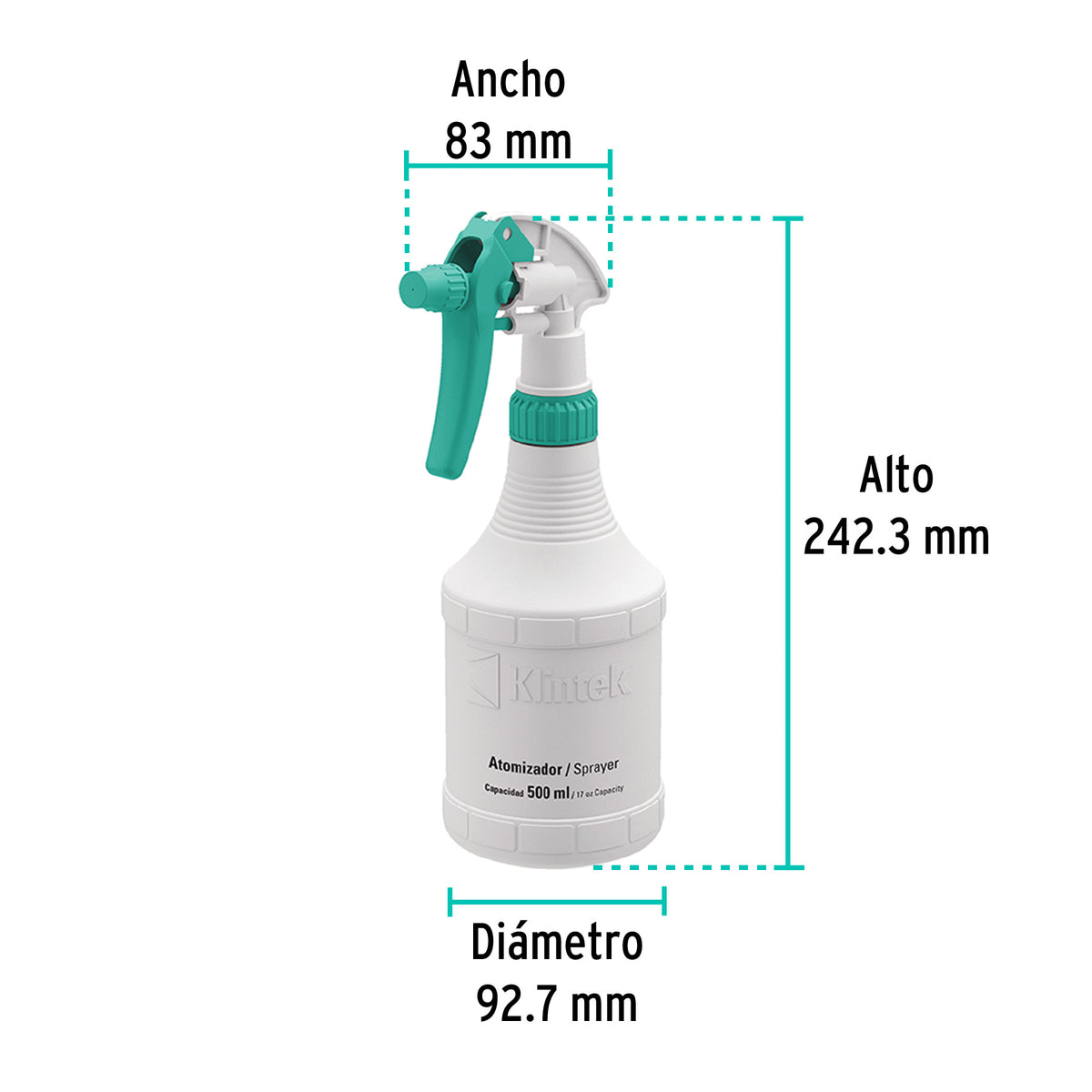 Atomizador de 1/2 litro, KLINTEK