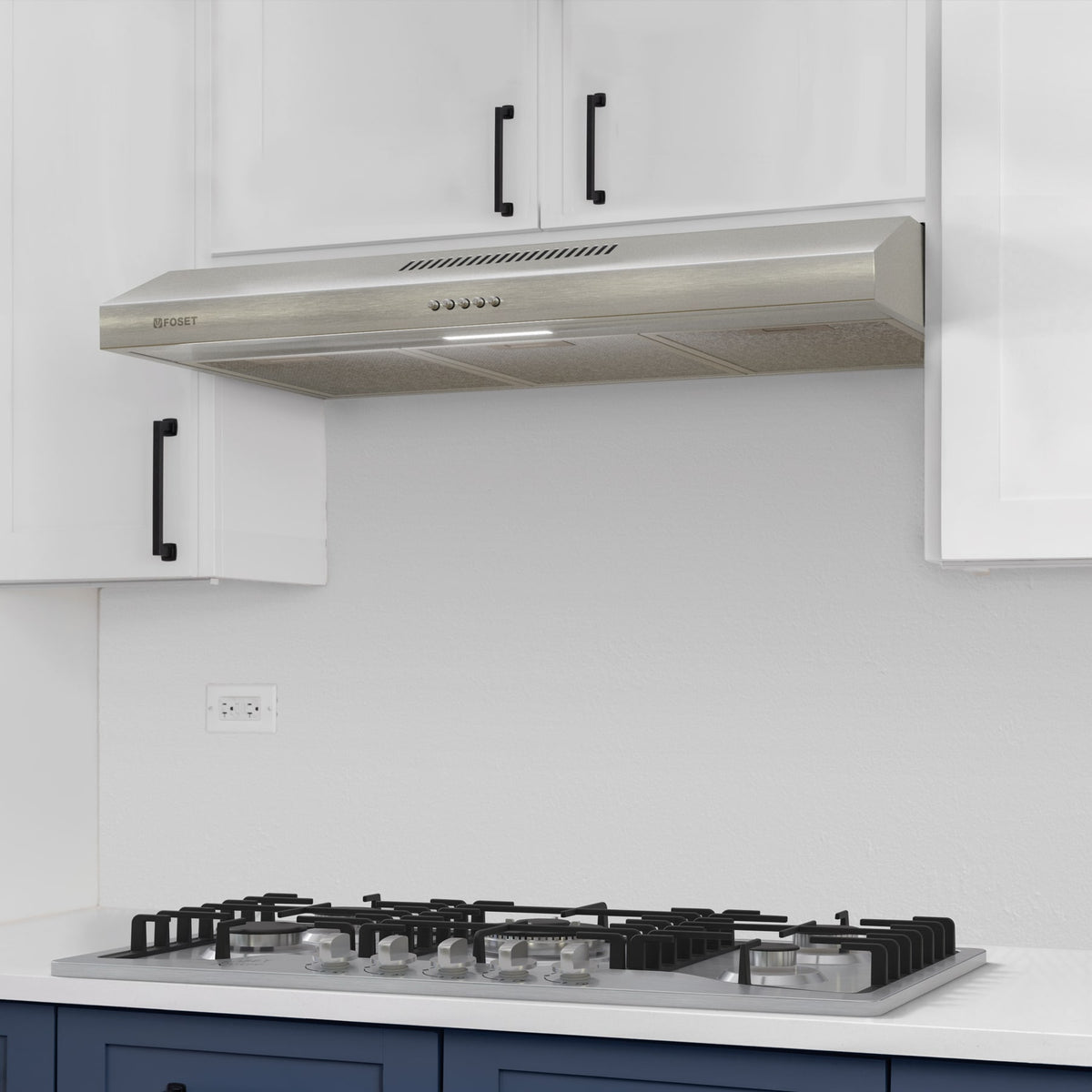 Campana extractora 80 cm, empotrable, acero inoxidable, FOSET