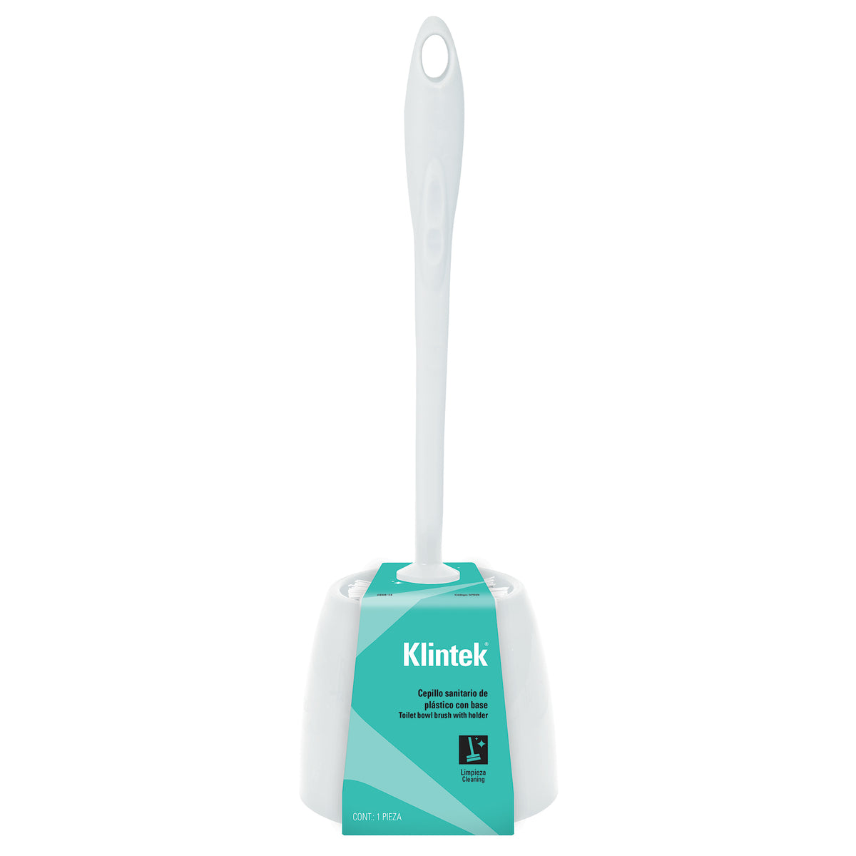 Cepillo sanitario de plástico con base, KLINTEK