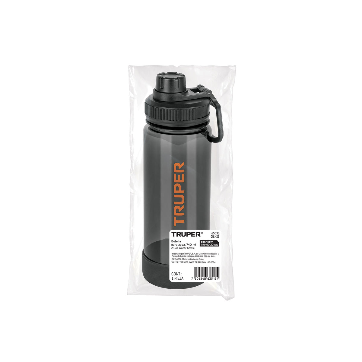 Botella de plástico para agua, 740 ml, TRUPER