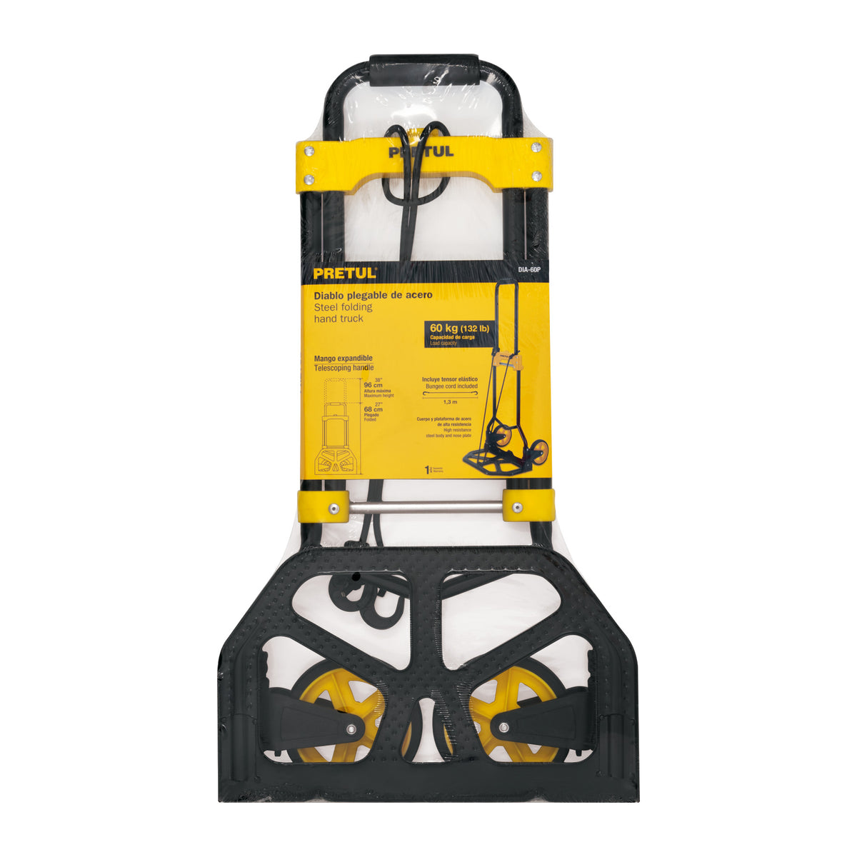Diablo de carga plegable de acero, 60 kg, PRETUL