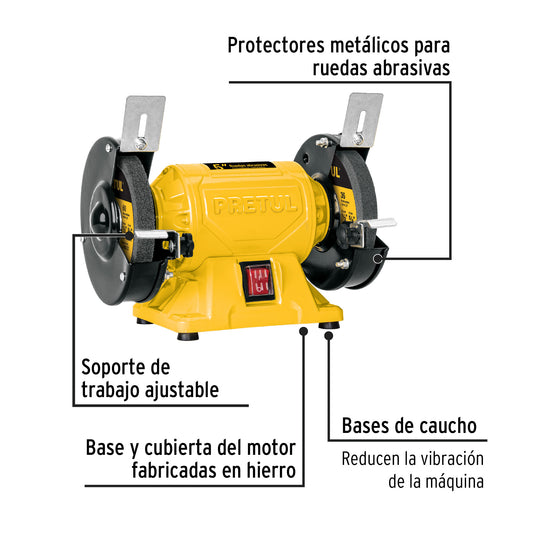 Esmeril de banco 5”, PRETUL