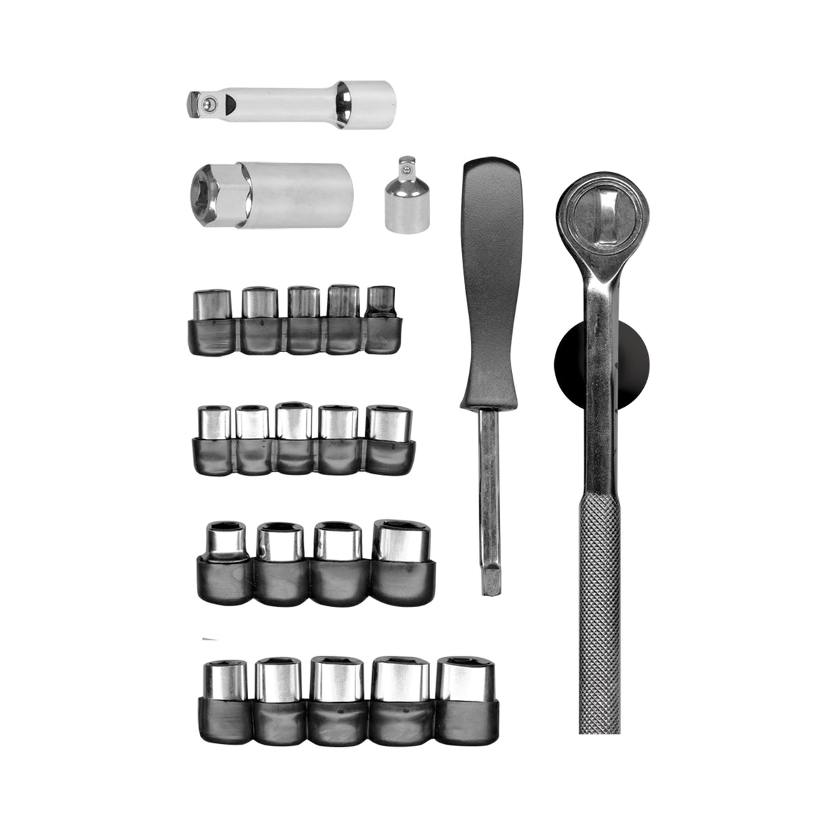 Juego de 25 herramientas 1/4” y 3/8” para mecánico, PRETUL