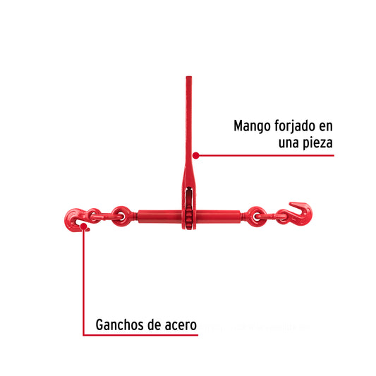 Tensor de cadena con matraca, 1/4” - 5/16”, FIERO
