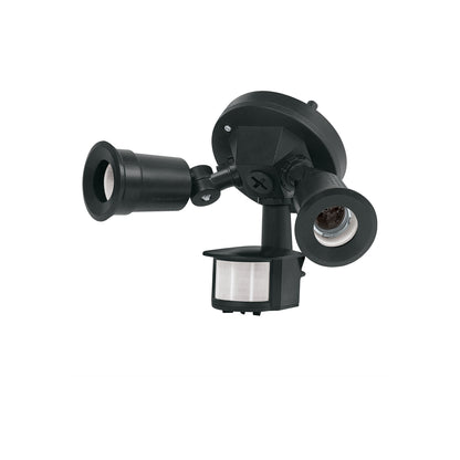 Arbotante negro con sensor de movimiento, lámparas no incluidas, Volteck