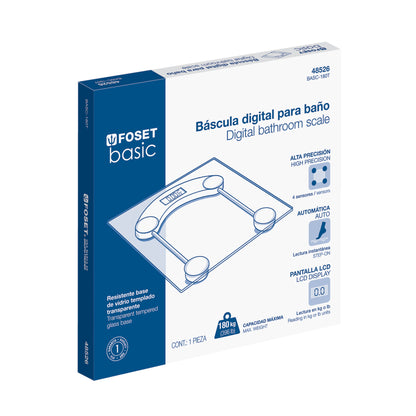 Báscula digital 180 kg para baño, FOSET