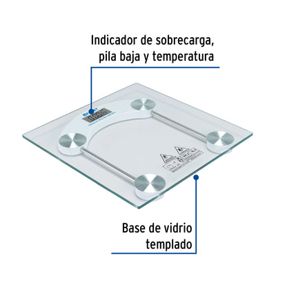 Báscula digital 180 kg para baño, FOSET