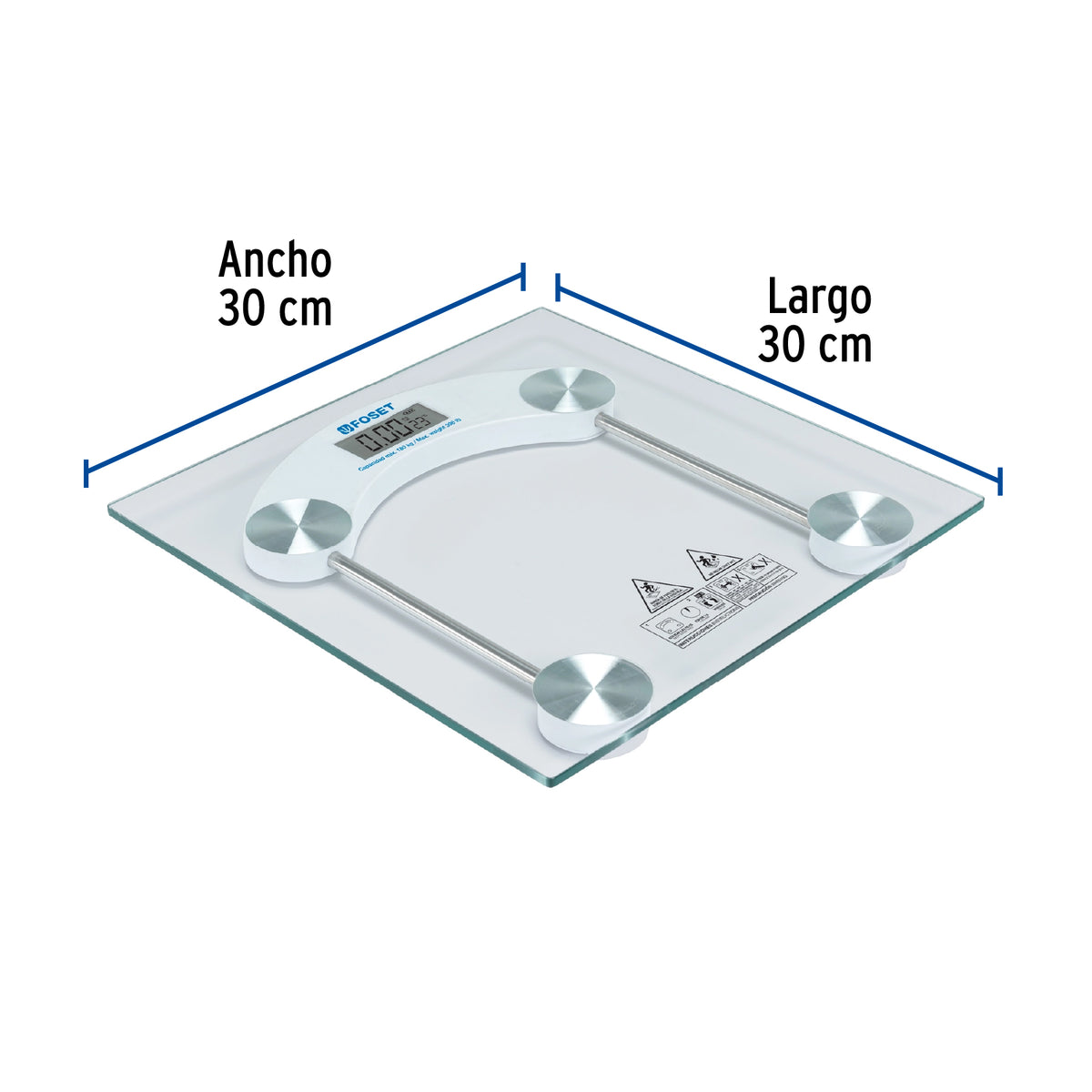Báscula digital 180 kg para baño, FOSET