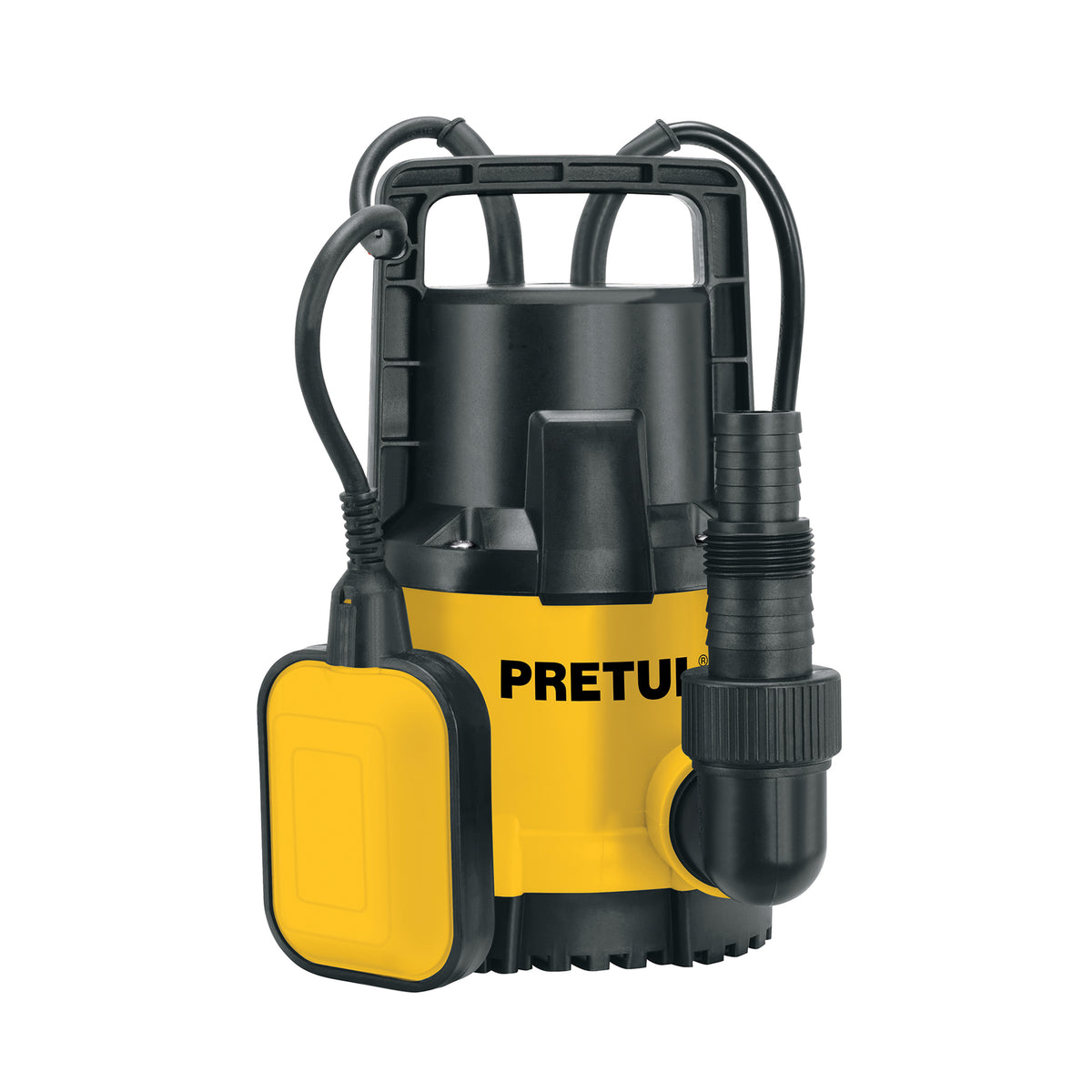 Bomba sumergible plástica 1/2 HP para agua limpia, PRETUL