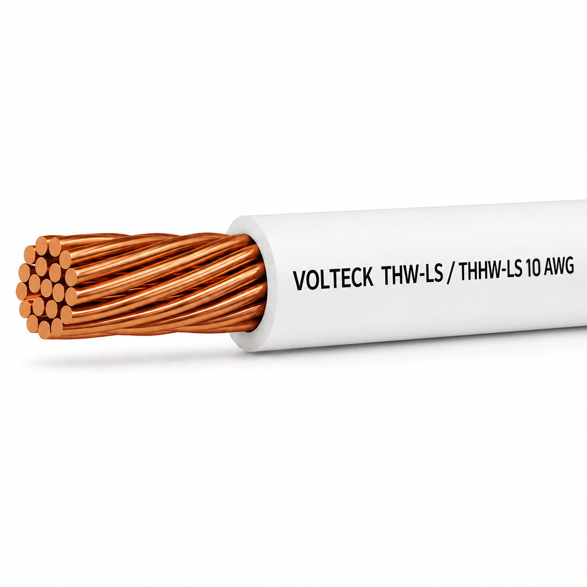 Caja con 100 m de cable THHW-LS 10 AWG blanco, Volteck