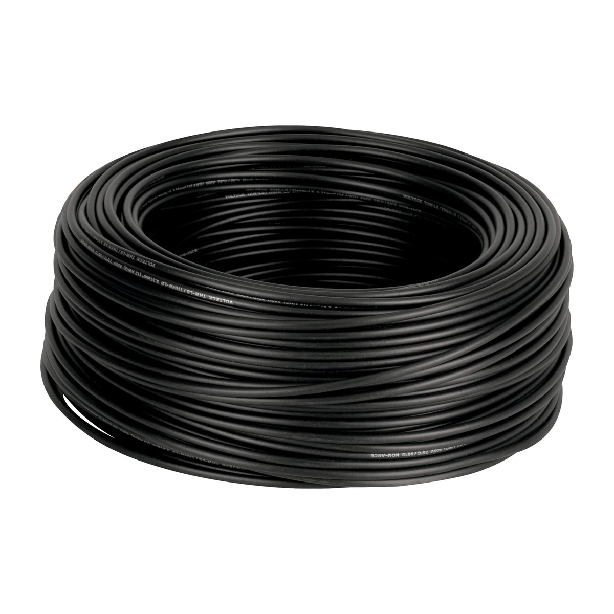 Caja con 100 m de cable THHW-LS 12 AWG negro, Volteck