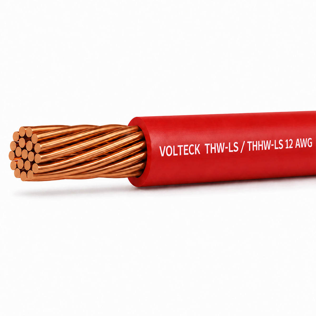 Caja con 100 m de cable THHW-LS 12 AWG rojo, Volteck
