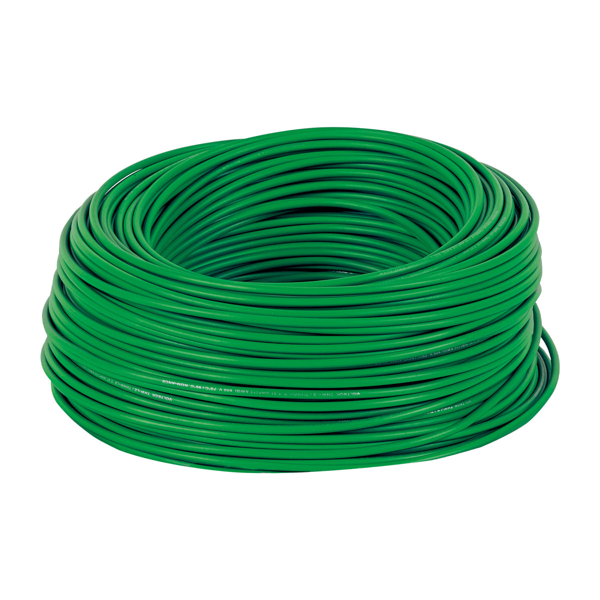 Caja con 100 m de cable THHW-LS 12 AWG verde, Volteck