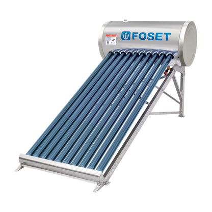 Calentador solar de agua, 10 tubos, FOSET