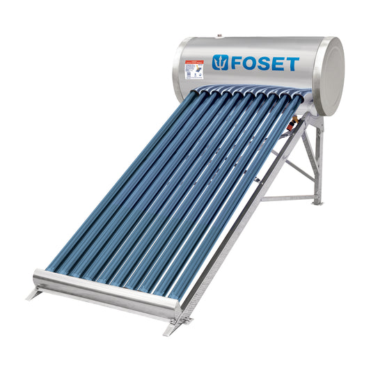 Calentador solar de agua, 10 tubos, FOSET
