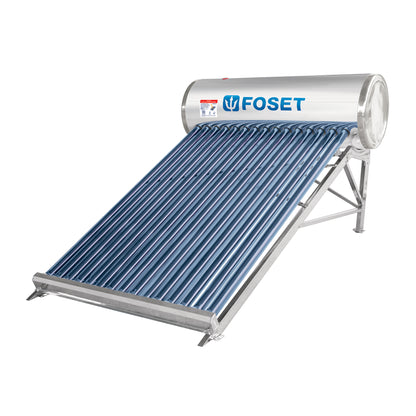 Calentador solar de agua, 15 tubos, FOSET