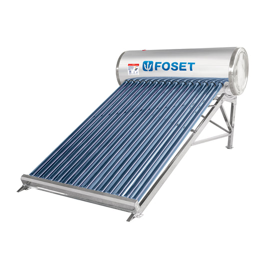 Calentador solar de agua, 15 tubos, FOSET