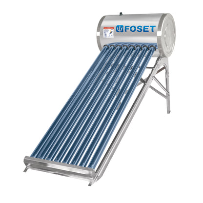 Calentador solar de agua, 8 tubos, FOSET