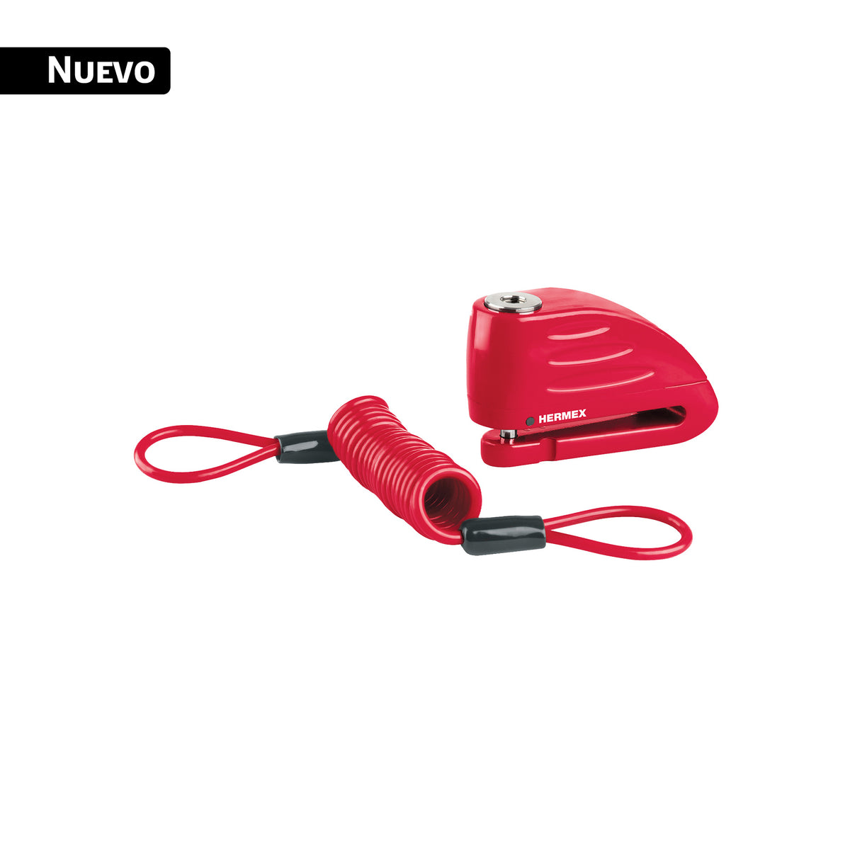 Candado para disco de motocicleta, perno de 7 mm, con alarma, HERMEX