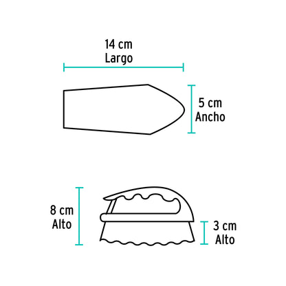 Cepillo tipo plancha de plástico, KLINTEK