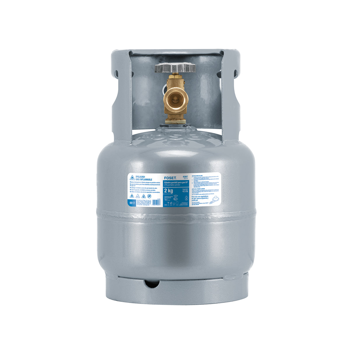Cilindro portátil para gas LP, 2 kg, FOSET