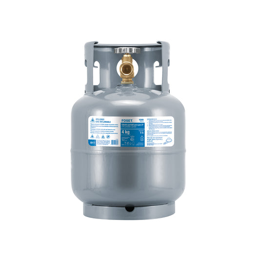 Cilindro portátil para gas LP, 4 kg, FOSET