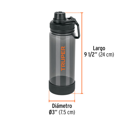Botella de plástico para agua, 740 ml, TRUPER