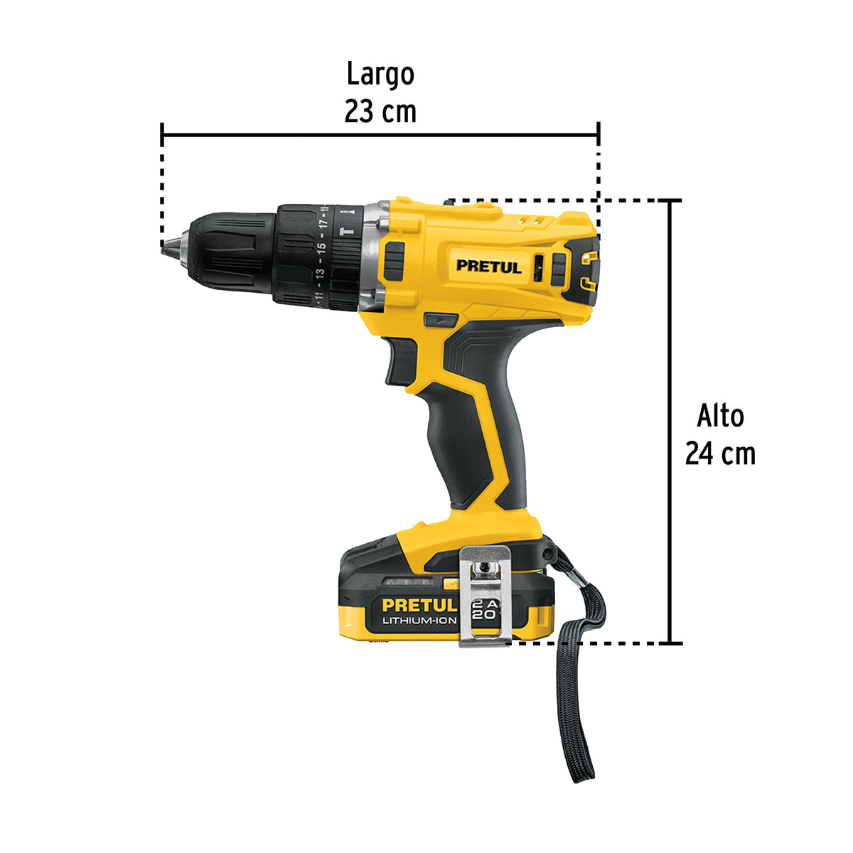 Combo rotomartillo/destornillador + destornillador de impacto, 20 V, PRETUL