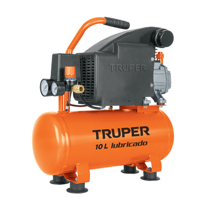 Compresor lubricado, 10 L, 2 HP, horizontal, 127 V