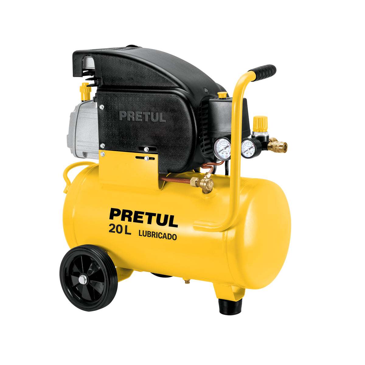 Compresor lubricado 20 L, 2-1/2 HP, horizontal, 127 V, PRETUL
