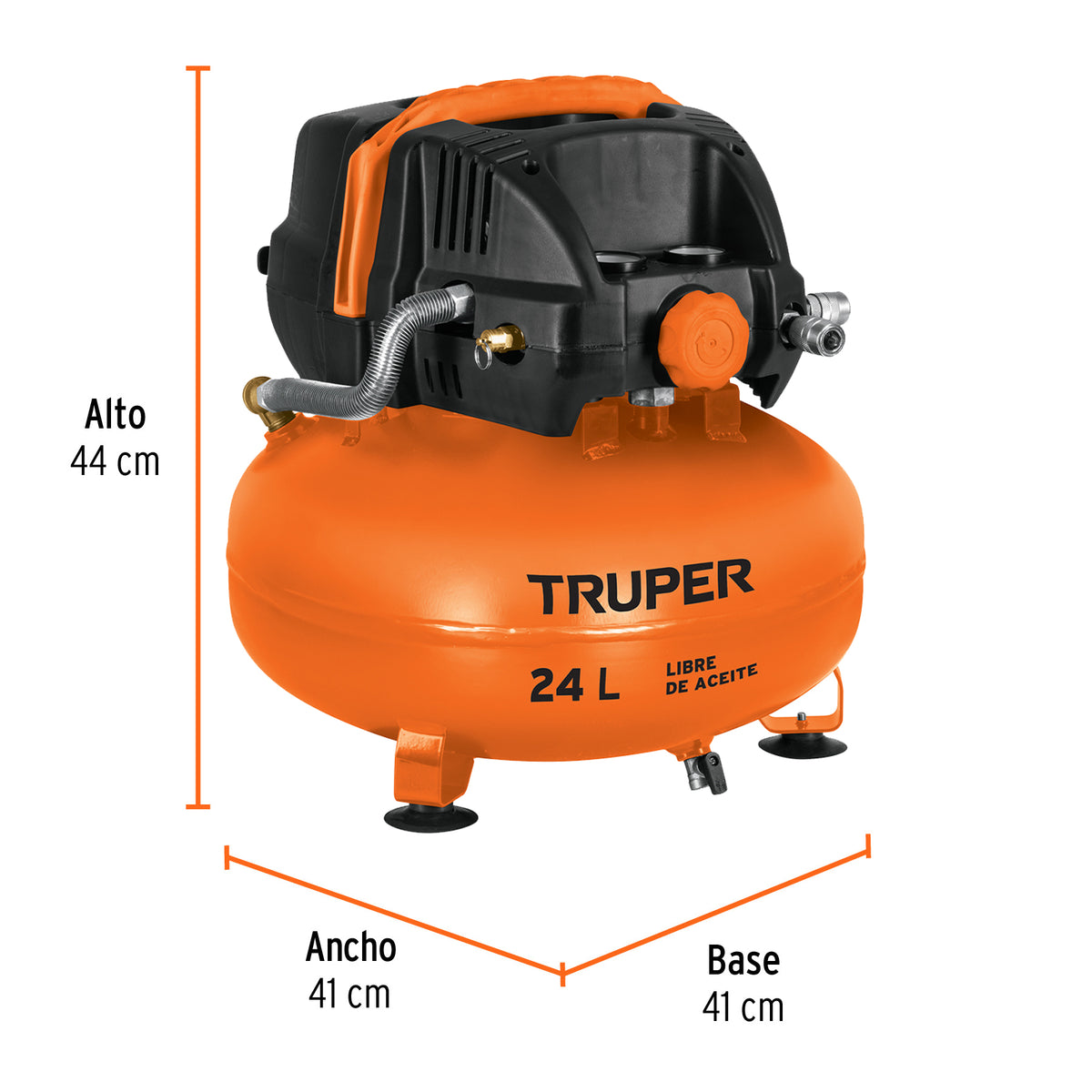 Compresor libre de aceite, 24 L, 2-2/3 HP, 127 V