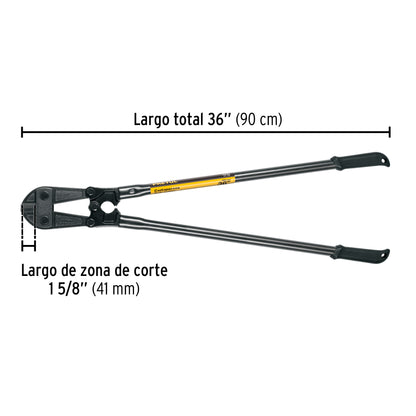 Cortapernos 36”, mango tubular, PRETUL