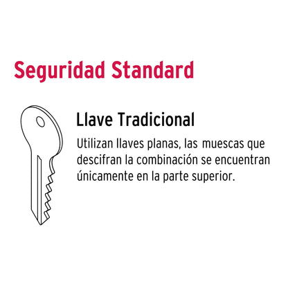 Cerradura de sobreponer derecha, instala-fácil, caja, HERMEX BASIC