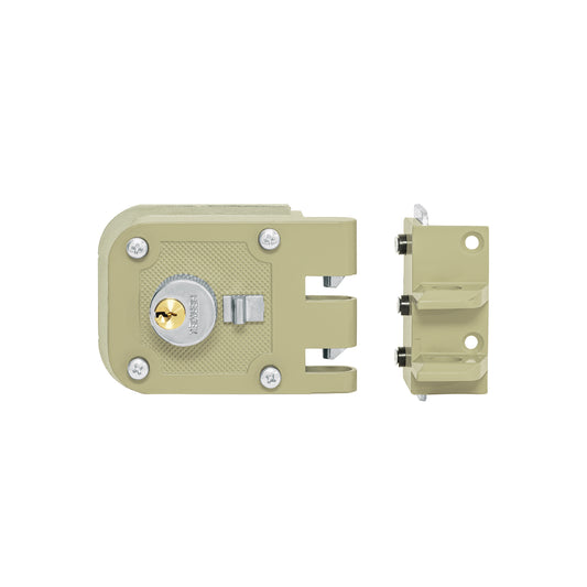 Cerradura de sobreponer para puerta corrediza, instala-fácil, derecha, HERMEX