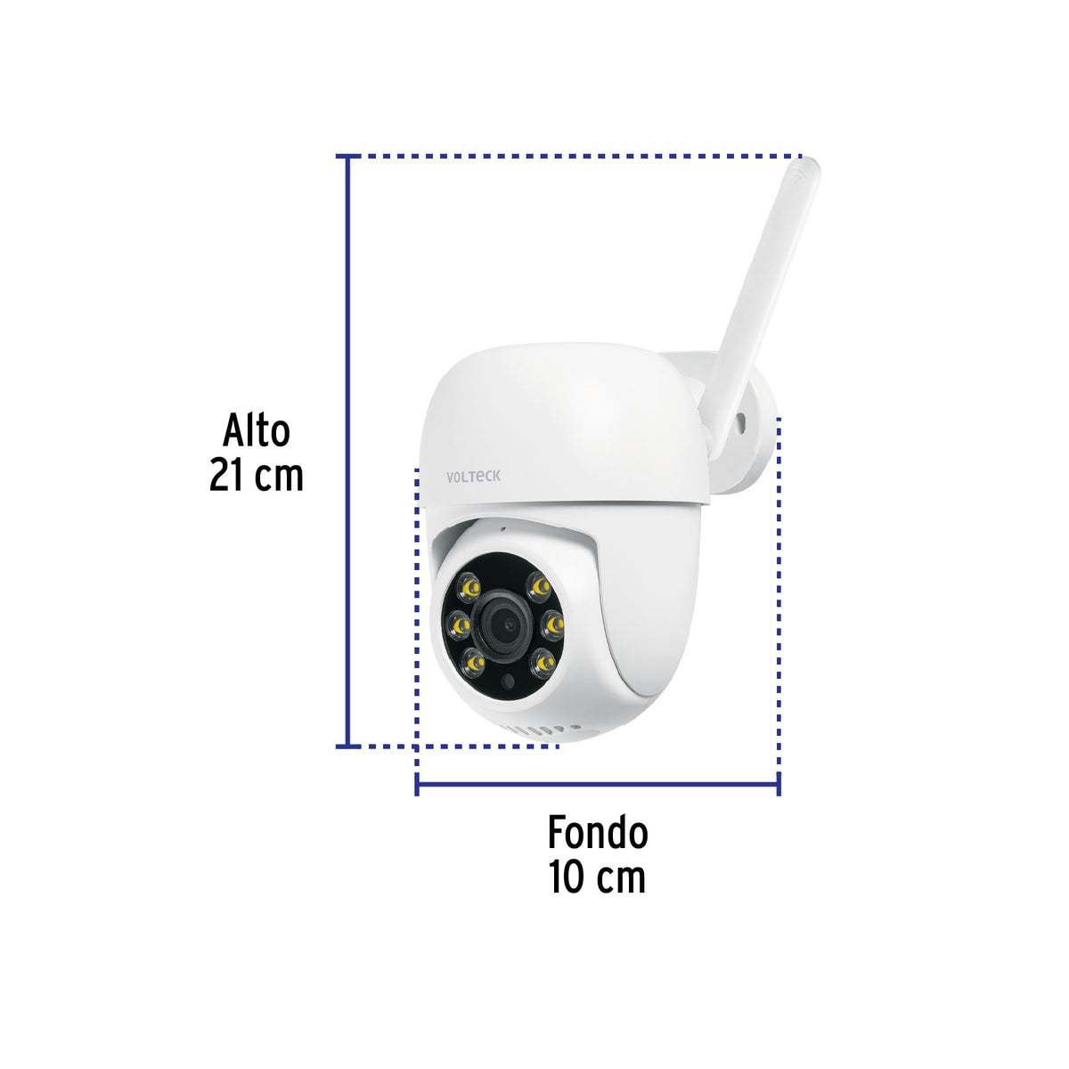 Cámara de seguridad WiFi robotizada para exterior, 3 MP, Volteck
