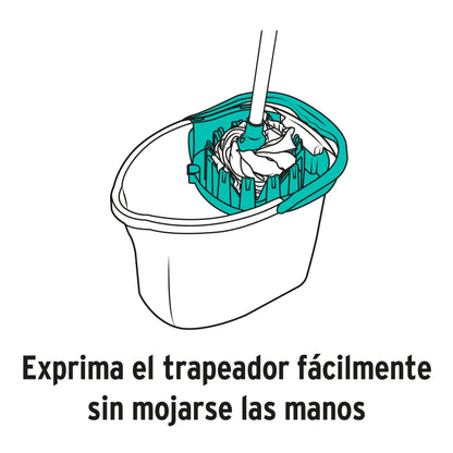 Cubeta plástica con exprimidor, 8 L, KLINTEK