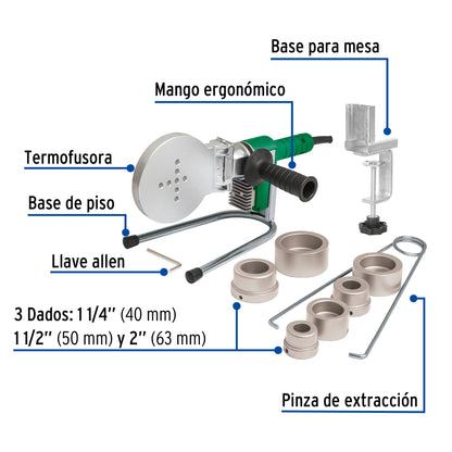 Termofusora de 1000 W para PPR, FOSET