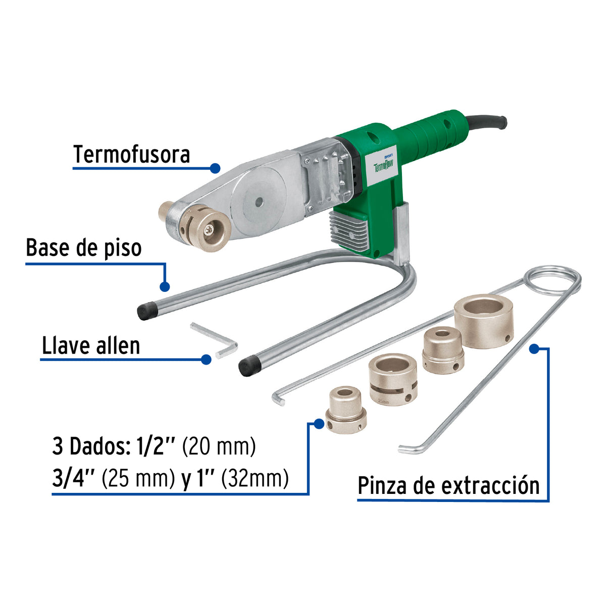 Termofusora de 600 W para PPR, FOSET