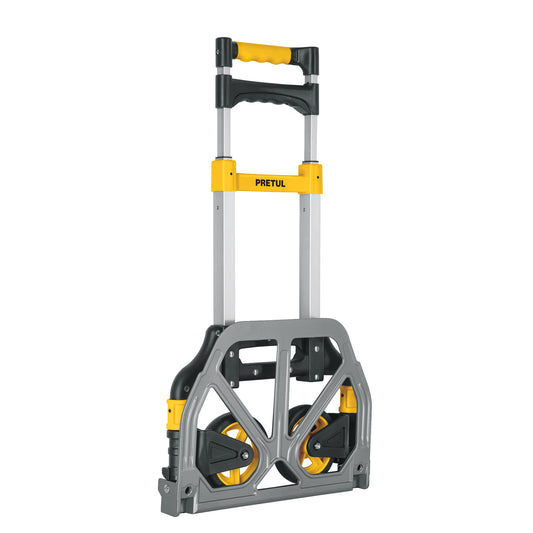 Diablo de carga plegable de aluminio y base de acero, 100 kg