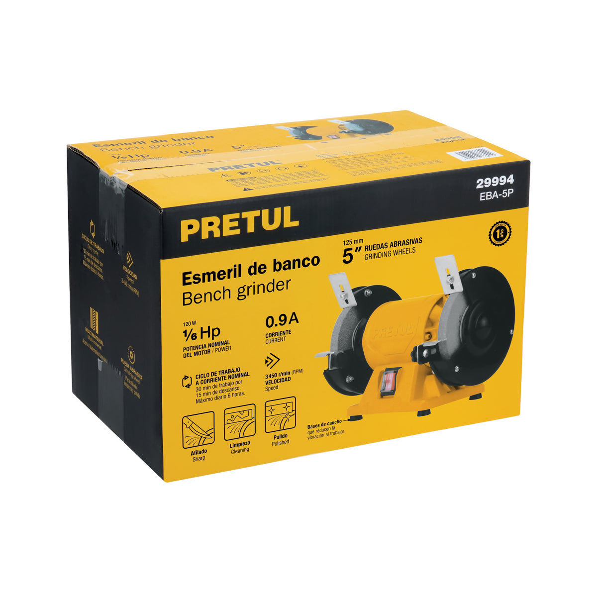 Esmeril de banco 5”, PRETUL