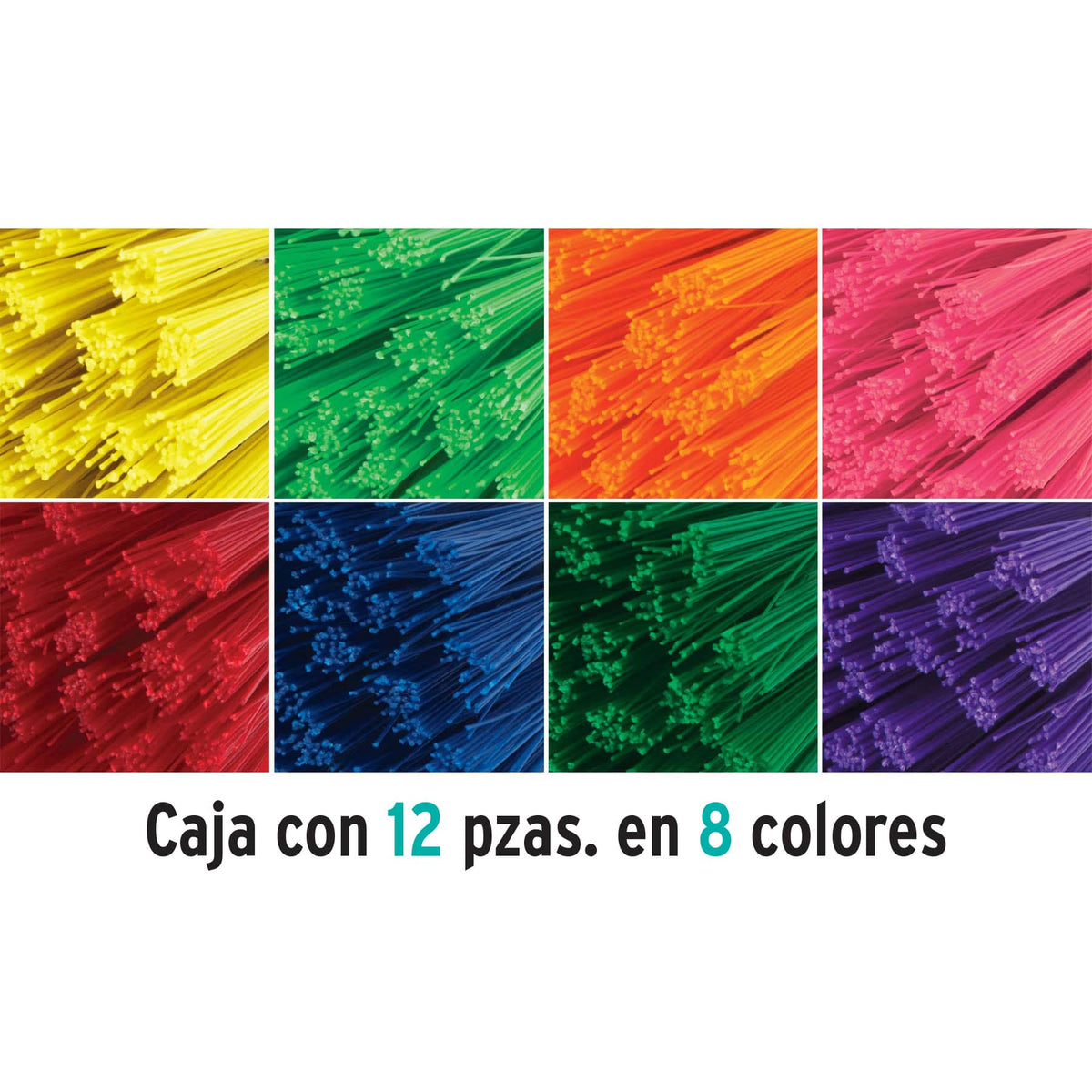 Escoba grande tipo abanico, cerdas de PVC, bastón de madera