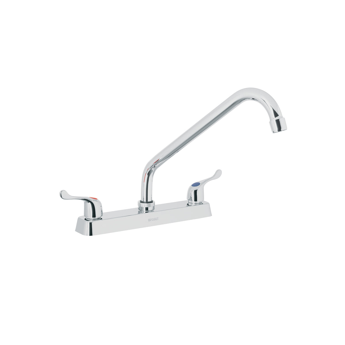 Mezcladora 8” fregadero cromo, cuello largo, palanca, BASIC