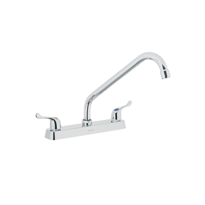Mezcladora 8” fregadero cromo, cuello largo, palanca, BASIC
