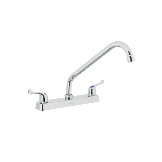 Mezcladora 8” fregadero cromo, cuello largo, palanca, BASIC