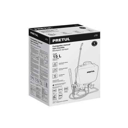 Fumigador de 15 L manual de mochila, PRETUL