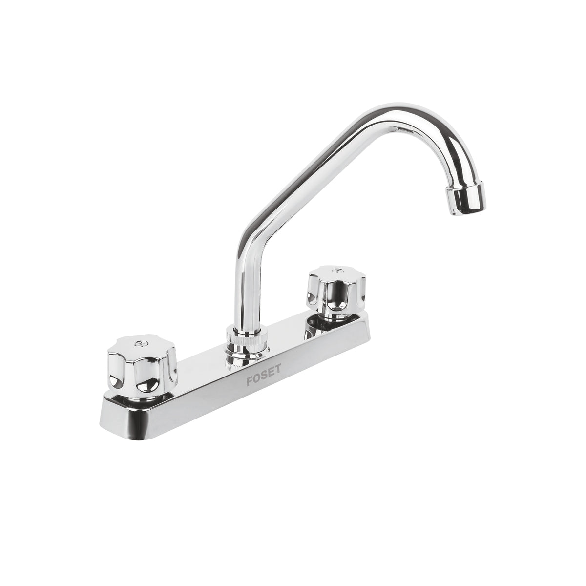 Mezcladora 8” fregadero, ABS, cuello corto, hexagonal, BASIC