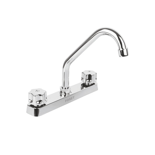 Mezcladora 8” fregadero, ABS, cuello corto, hexagonal, BASIC