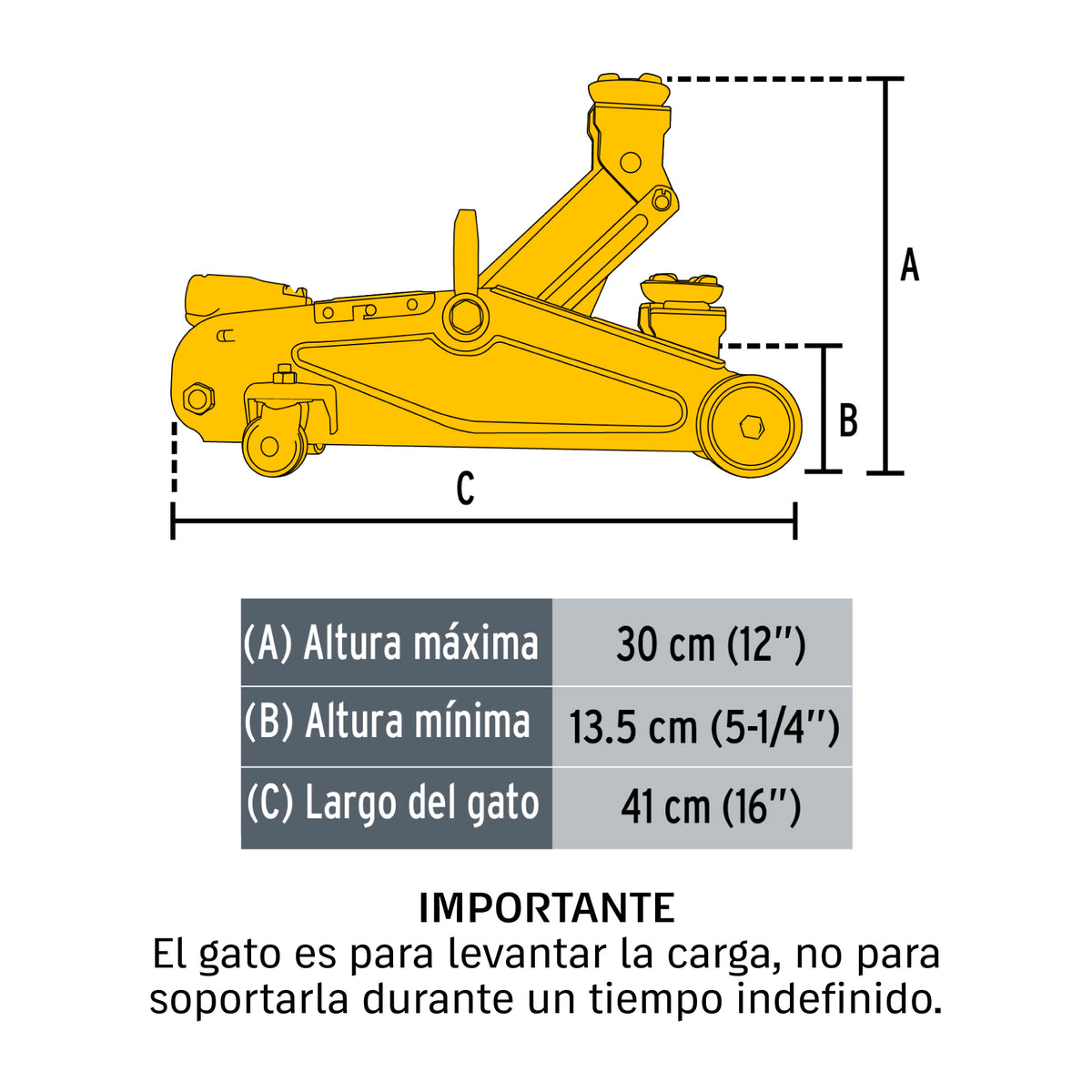 Gato hidráulico de patín 1.5 t, 32 movimientos, PRETUL