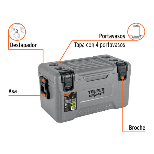 Hielera de 44 L, TRUPER EXPERT